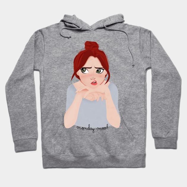 Monday mood Hoodie by carolam